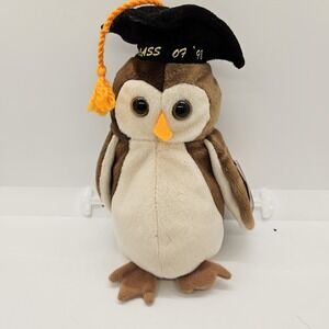TY Beanie Baby Wise Graduation Owl Class of‎ 1998 Plush NWT